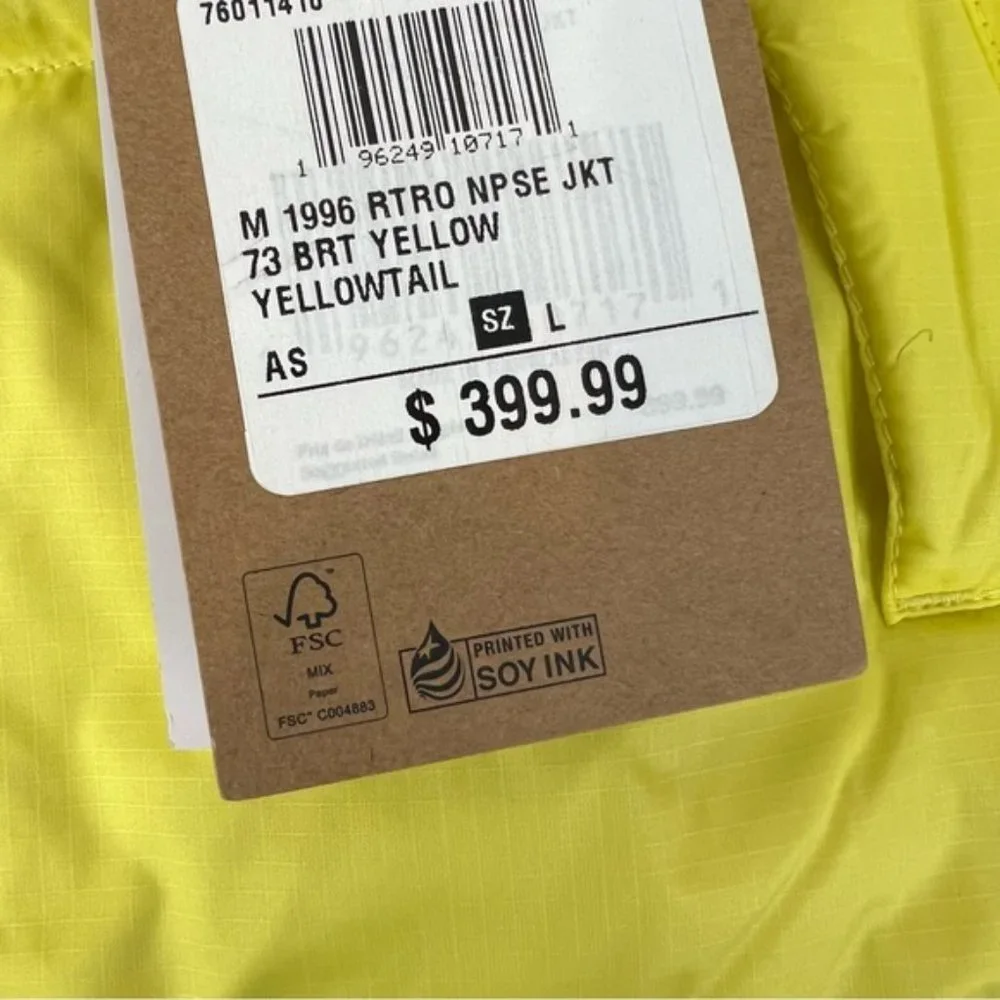 Nwt North Face 1996 Retro Nuptse Jacket - bright yellowtail - Picture 13 of 13
